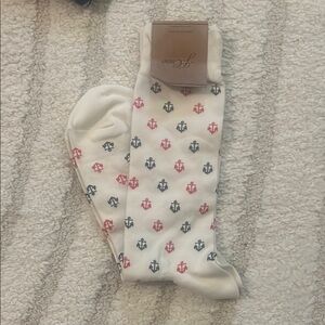 NWT JCREW Anchor Patterned Socks